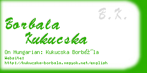 borbala kukucska business card